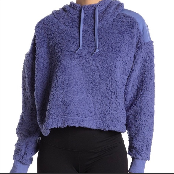 Zella Tops - Z by Zella - Sheila Hooded Sherpa pullover - Blue